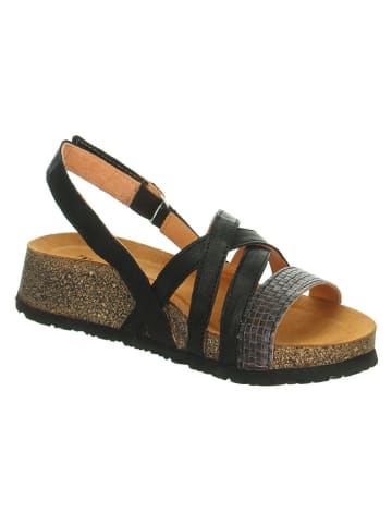 Think! Leder-Sandalen "Koak" in Schwarz