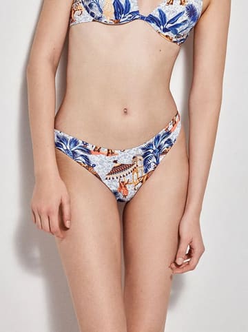 gisela Bikinislip wit/blauw