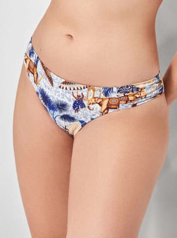 gisela Bikini-Hose in Weiß/ Blau