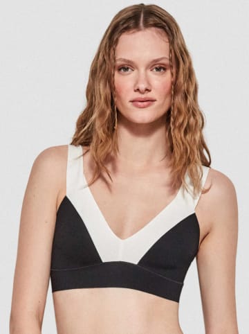 gisela Bikini-Oberteil in Schwarz/ Weiß