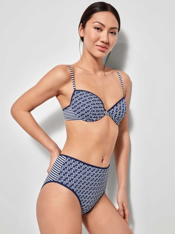 gisela Bikini-Oberteil in Dunkelblau/ Weiß