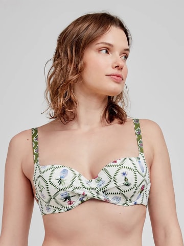 gisela Bikinitop wit/groen