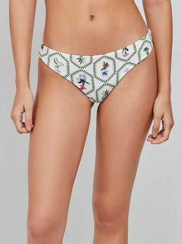 gisela Omkeerbare bikinislip wit/groen