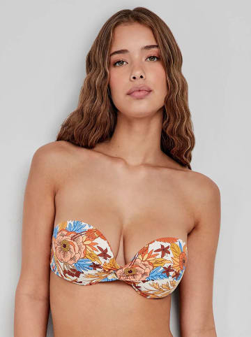 gisela Bikinitop abrikooskleurig/lichtblauw