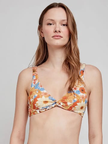 gisela Bikinitop abrikooskleurig/lichtblauw