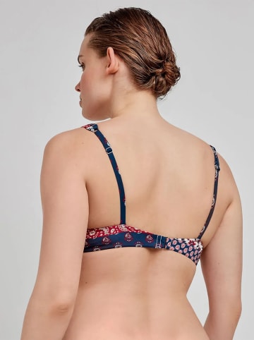 gisela Dwustronny biustonosz bikini w kolorze granatowo-czerwonym