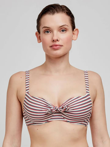 gisela Bikini-Oberteil in Weiß/ Rot/ Dunkelblau