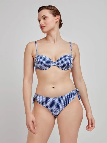 gisela Bikini-Hose in Blau/ Weiß