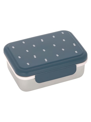 Lässig Lunchbox "Happy Prints" blauw/zilverkleurig - (L)17 x (B)13 x (H)6 cm