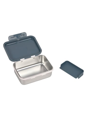 Lässig Lunchbox "Happy Prints" blauw/zilverkleurig - (L)17 x (B)13 x (H)6 cm
