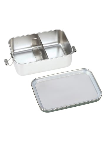 Lässig Lunchbox "Bold" in Khaki/ Silber - (B)18 x (H)13 x (T)6 cm