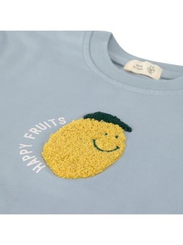 Lässig Shirt "Lemon" lichtblauw/geel