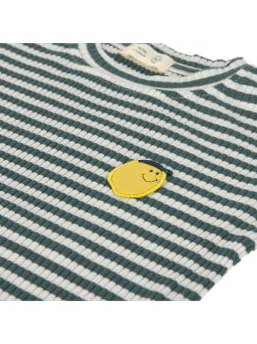 Lässig Longsleeve "Lemon" in Weiß/ Grün/ Gelb