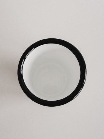 Eulenschnitt Kaffeebecher "Herz" in Weiß/ Schwarz - 290 ml