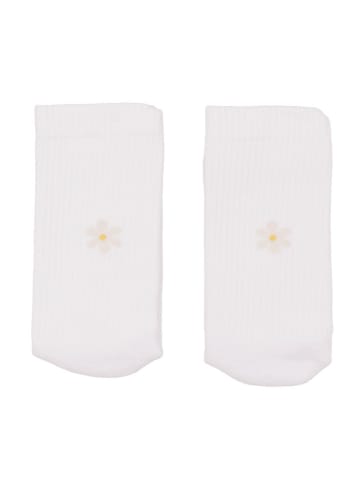 Eulenschnitt Socken "Daisy" in Weiß