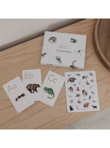 Eulenschnitt ABC Karten in Weiß/ Bunt - 24 Stück