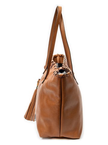 Gucci Leder-Scultertasche in Hellbraun - (B)34 x (H)26 x (T)16 cm