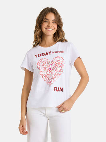 LIEBLINGSSTÜCK Shirt "Cleo" in Weiß/ Rot