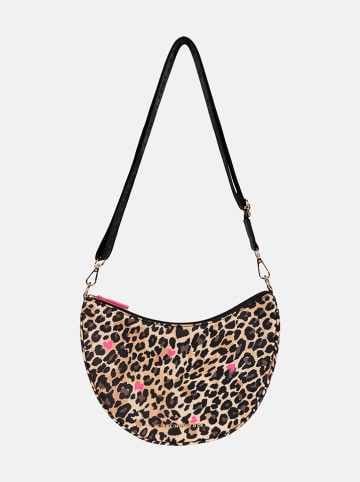 LIEBLINGSSTÜCK Schultertasche "Elena" in Hellbraun/ Schwarz - (B)30 x (H)20 x (T)6,5 cm