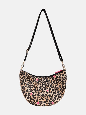 LIEBLINGSSTÜCK Schultertasche "Elena" in Hellbraun/ Schwarz - (B)30 x (H)20 x (T)6,5 cm