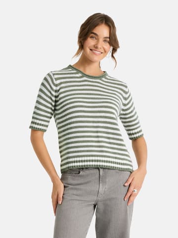 LIEBLINGSSTÜCK Pullover "Amina" in Khaki/ Weiß