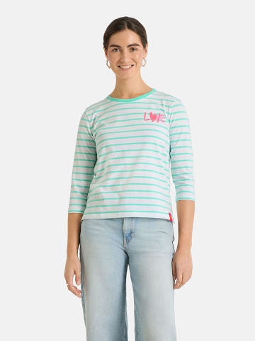 LIEBLINGSSTÜCK Longsleeve "Hera" in Grün/ Weiß