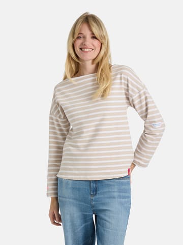 LIEBLINGSSTÜCK Sweatshirt "Stine" in Beige/ Weiß