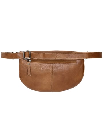HIDE & STITCHES Leder-Gürteltasche in Cognac - (B)27 x (H)18,5 x (T)8,5 cm