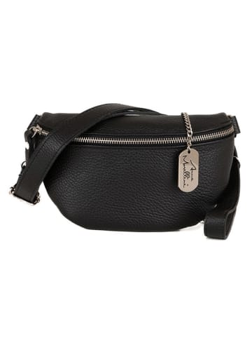Anna Morellini Leren heuptas "Agnese" zwart - (B)23 x (H)15 x (D)1 cm