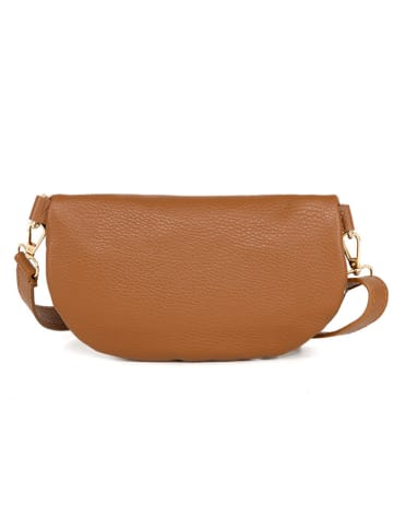 Mia Tomazzi Leren heuptas "Perugino" camel - (B)23 x (H)13 x (D)2 cm