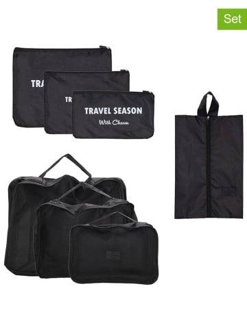 Charm 7-delige set: reisorganizers zwart