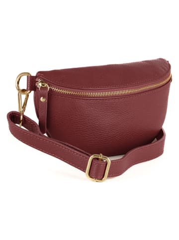 Mia Tomazzi Leren borstbuidel "Perugino" bordeaux - (B)23 x (H)13 x (D)2 cm