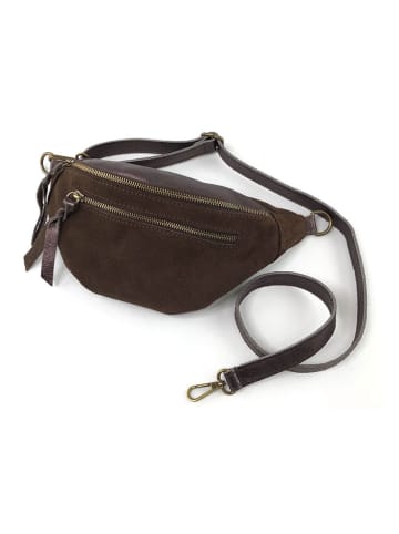Marlon Leren borstbuidel bruin - (B)29 x (H)13 x (D)8 cm