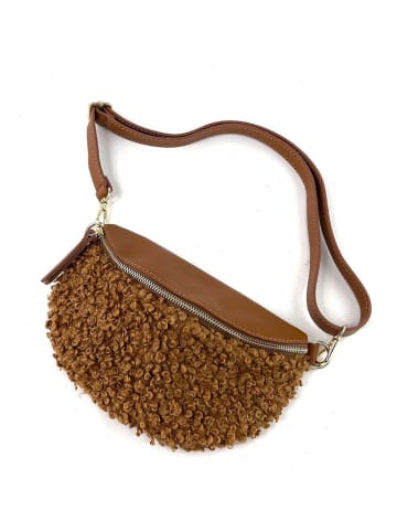 Marlon Leren borstbuidel lichtbruin - (B)26 x (H)16 x (D)7 cm