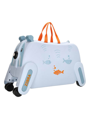 ZEBRA Hardcase-trolley lichtblauw - (B)54,8 x (H)36,5 x (D)24 cm