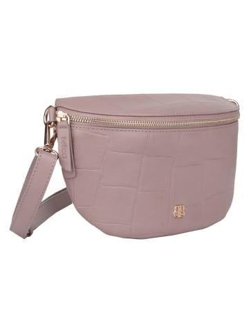 Bellicci Leren borstbuidel "Valencia" paars - (B)25 x (H)16,5 x (D)7 cm