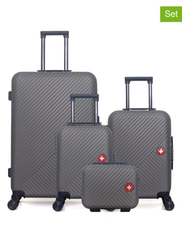 SWISS KOPPER 4tlg. Hardcase-Trolleyset "Spiez" in Anthrazit