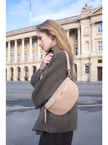 maison héritage PARIS Leder-Brustbeutel "Kimi" in Taupe - (B)24 x (H)12 x (T)5 cm