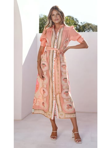 Tazga Kleid in Apricot/ Rosa