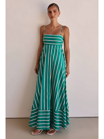 Tazga Kleid in Grün/ Weiß