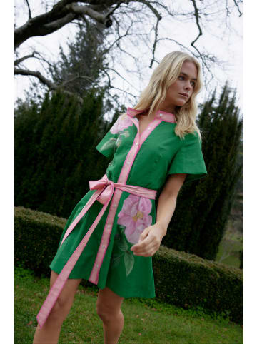 Tazga Kleid in Grün/ Rosa