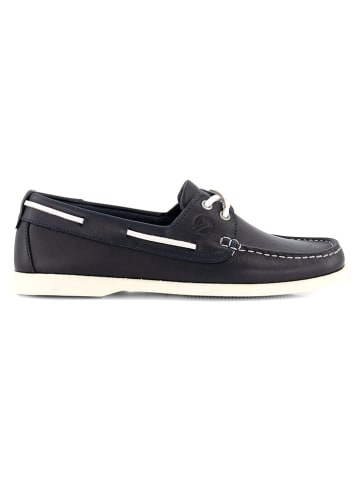 TRAVELIN' Leren mocassins "Ebeltoft" donkerblauw