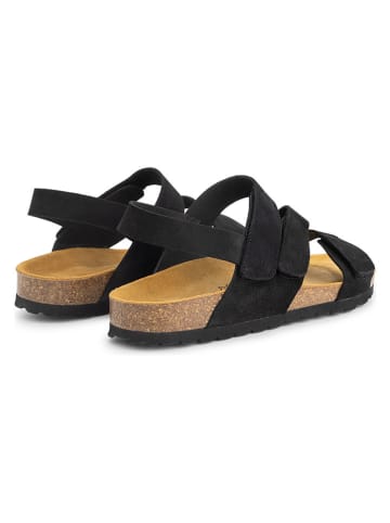 TRAVELIN' Leder-Sandalen "Hedeby" in Schwarz