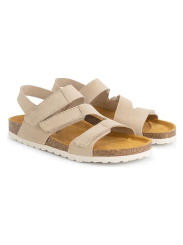 TRAVELIN' Leder-Sandalen "Harvik" in Beige