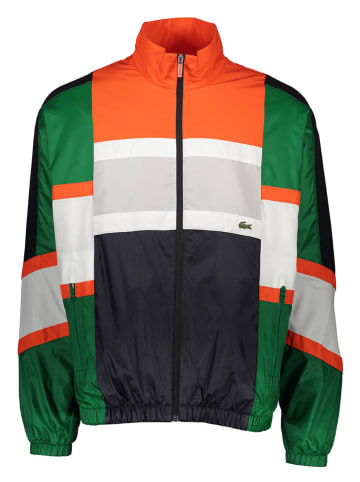 Lacoste Trainingsjacke in Grün/ Orange