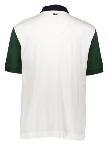 Lacoste Poloshirt wit/donkerblauw/groen