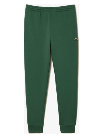 Lacoste Spodnie dresowe w kolorze zielonym