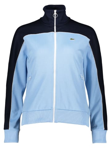 Lacoste Sweatjacke in Hellblau/ Dunkelblau