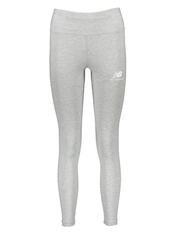 New Balance Legginsy "Essentials Stacked" w kolorze szarym