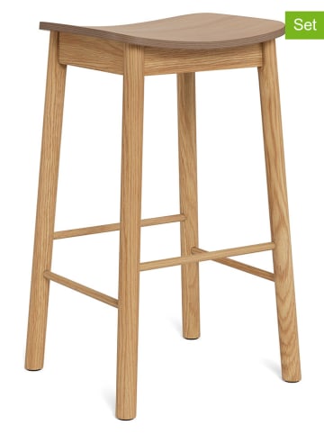 Actona 2er-Set: Barhocker "Barlow" in Hellbraun - (B)44 x (H)76,8 x (T)39,5 cm